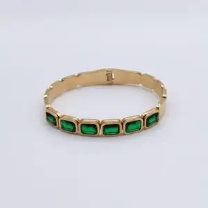 Green Emerald Horizon Bracelet