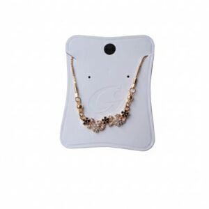 Black Floral Scroll Necklace