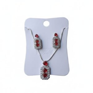 Red And Silver Beads Set
